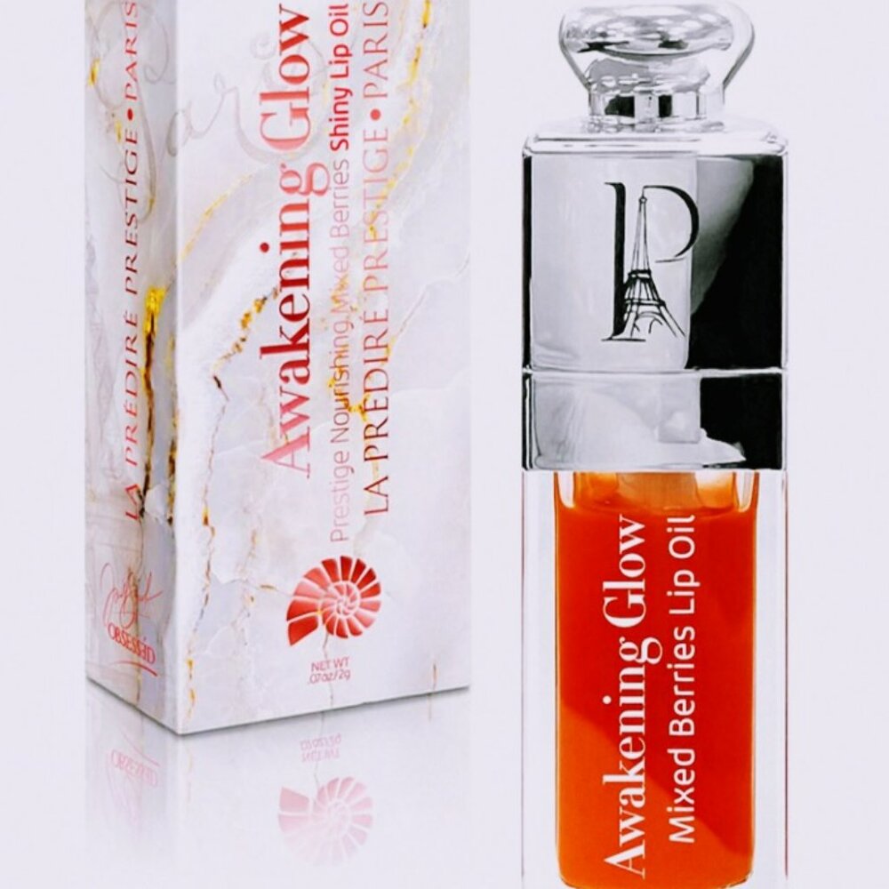 La Prestige Paris Awakening Glow Nourishing Shiny Lip Oil (Mixed Berries)